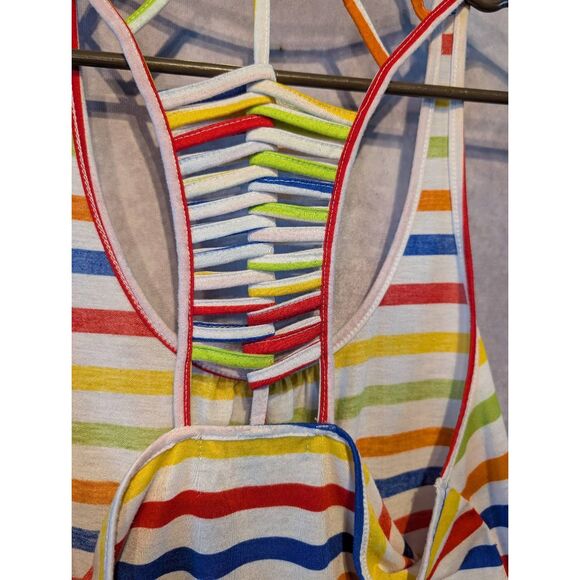Almost Famous colorful braided back tank top large - Picture 5 of 5